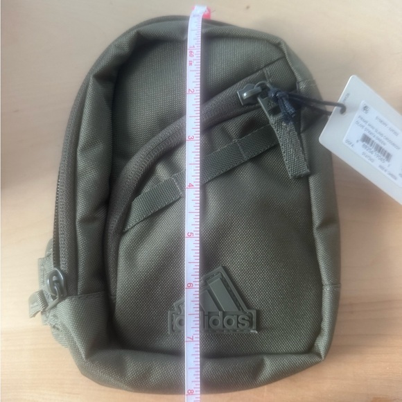 New Adidas Olive Green Khaki Mini Backpack - Picture 5 of 6